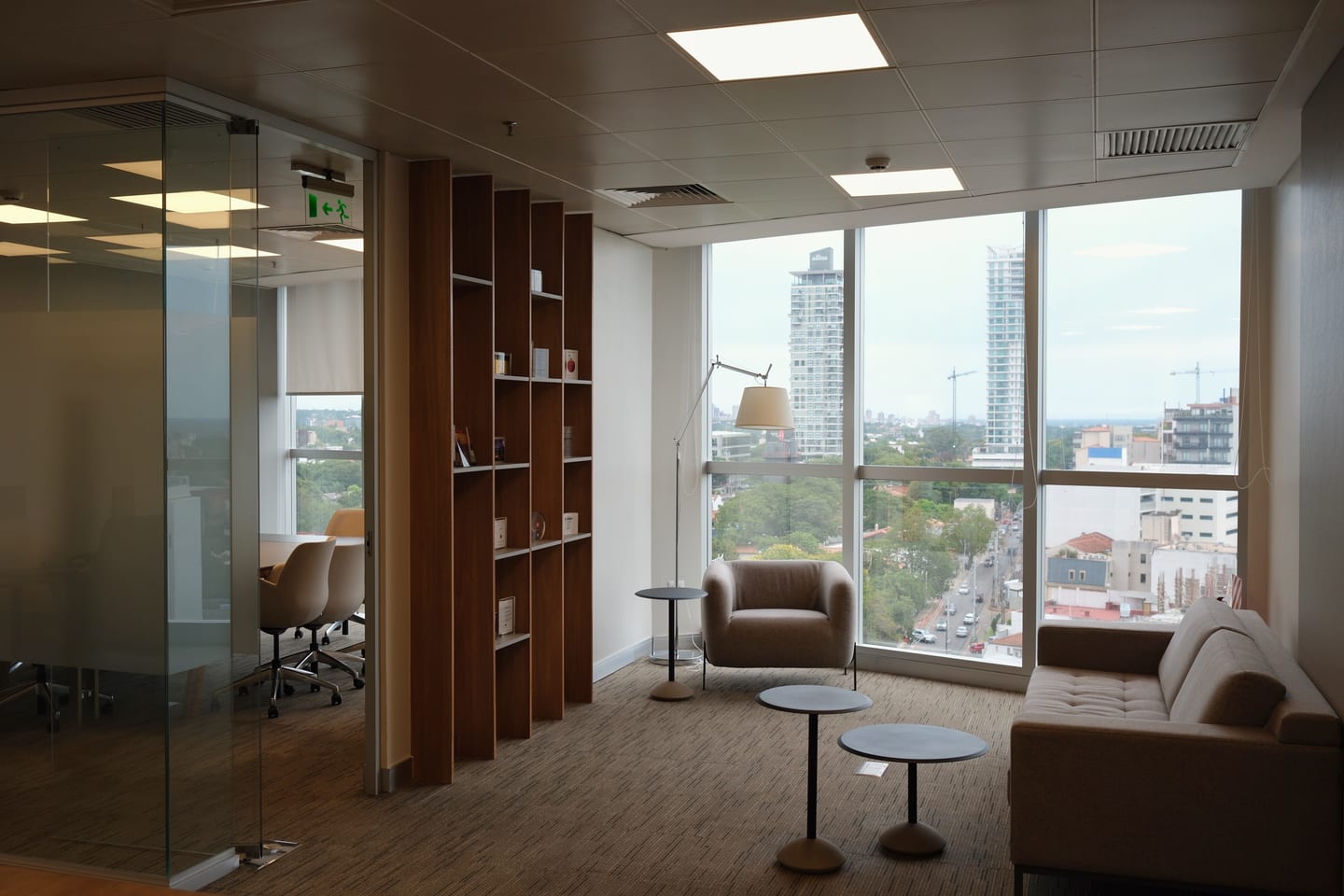 Aventino's offices in Asunción, looking out over the city